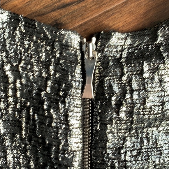 Silver Metallic lame Kate Spade short sleeve top. - Picture 6 of 6